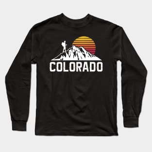 Retro Vintage Colorado Hiking Gift Long Sleeve T-Shirt